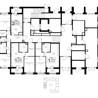 Объявление 2-к квартира, 57.98м2, 1/8 эт