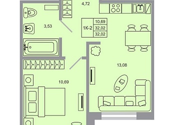 1-к квартира, 32.02 м², 1/20 эт. - 3032254 Объявление 1-к квартира, 32.02 м², 1/20 эт.