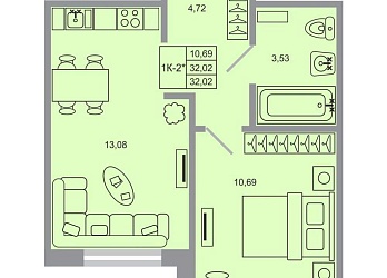 1-к квартира, 32.02 м², 1/20 эт. - 3032262 Объявление 1-к квартира, 32.02 м², 1/20 эт.