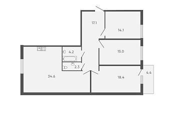 3-к квартира, 107 м², 2/9 эт. - 3023753 Объявление 3-к квартира, 107 м², 2/9 эт.