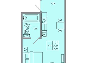 Студия, 26.64 м², 1/20 эт. - 3032789 Объявление Студия, 26.64 м², 1/20 эт.