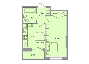 1-к квартира, 33.7 м², 18/20 эт. - 3032767 Объявление 1-к квартира, 33.7 м², 18/20 эт.