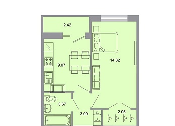 1-к квартира, 32.9 м², 14/20 эт. - 3032290 Объявление 1-к квартира, 32.9 м², 14/20 эт.
